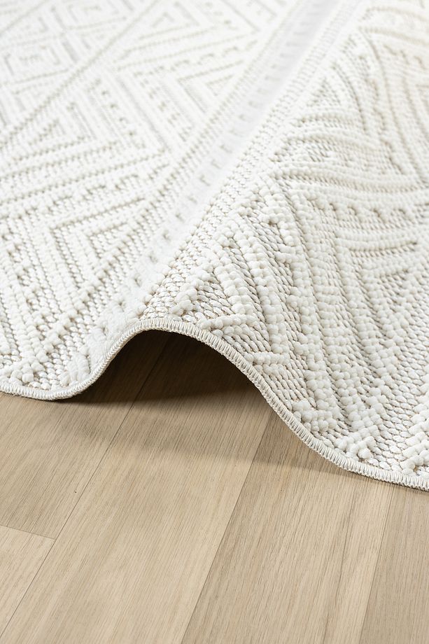 Krem Yumuşak Dokuma Halı Kilim Salon Mutfak Koridor Yolluk Dokuma Makine Halısı 0018 - 4