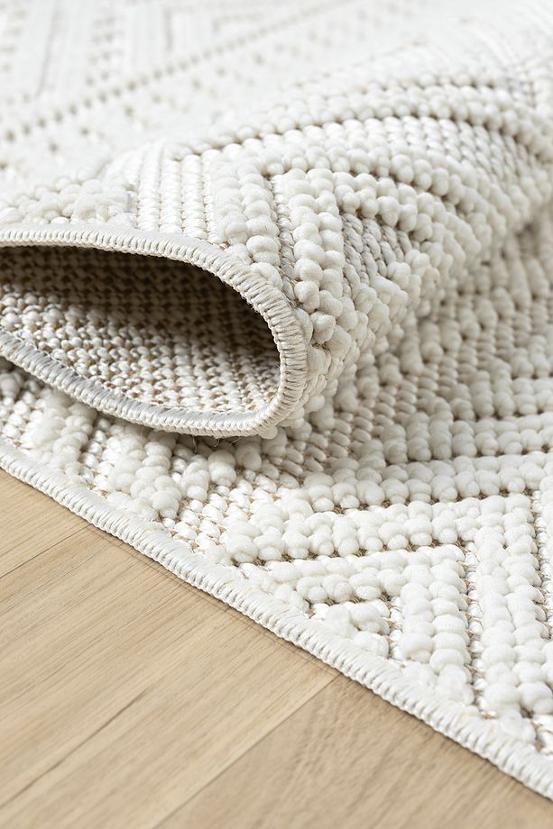 Krem Yumuşak Dokuma Halı Kilim Salon Mutfak Koridor Yolluk Dokuma Makine Halısı 0018 - 7