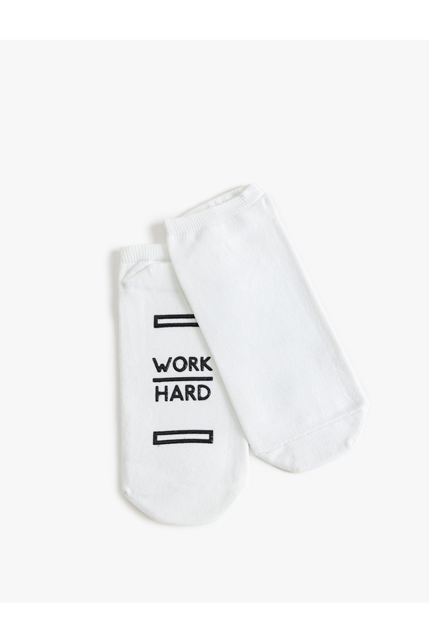 Slogan Patterned Sports Socks