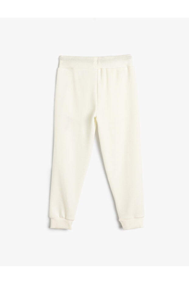 Jogginghose mit Slogan-Print und Bindegürtel - 2