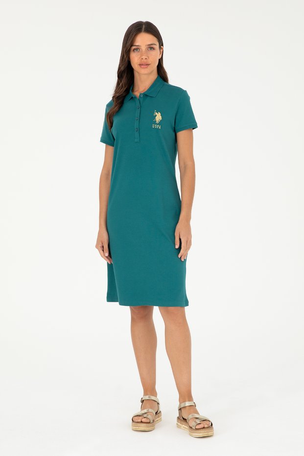 Women's Dark Green Knitted Dress 50280069-Vr101