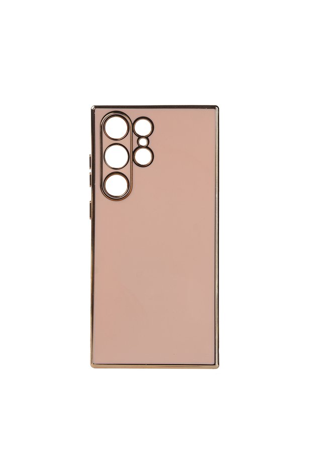 حافظة Zore Bark المتوافقة مع هاتف Galaxy S23 Ultra - ذهبي وردي