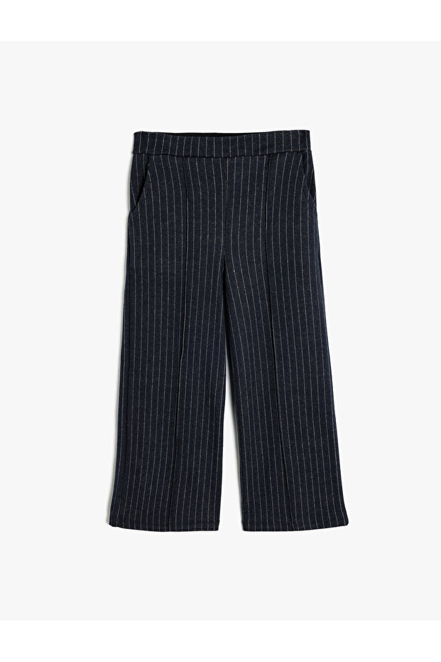 Relaxed Fit Striped Trousers with Pocket Detail