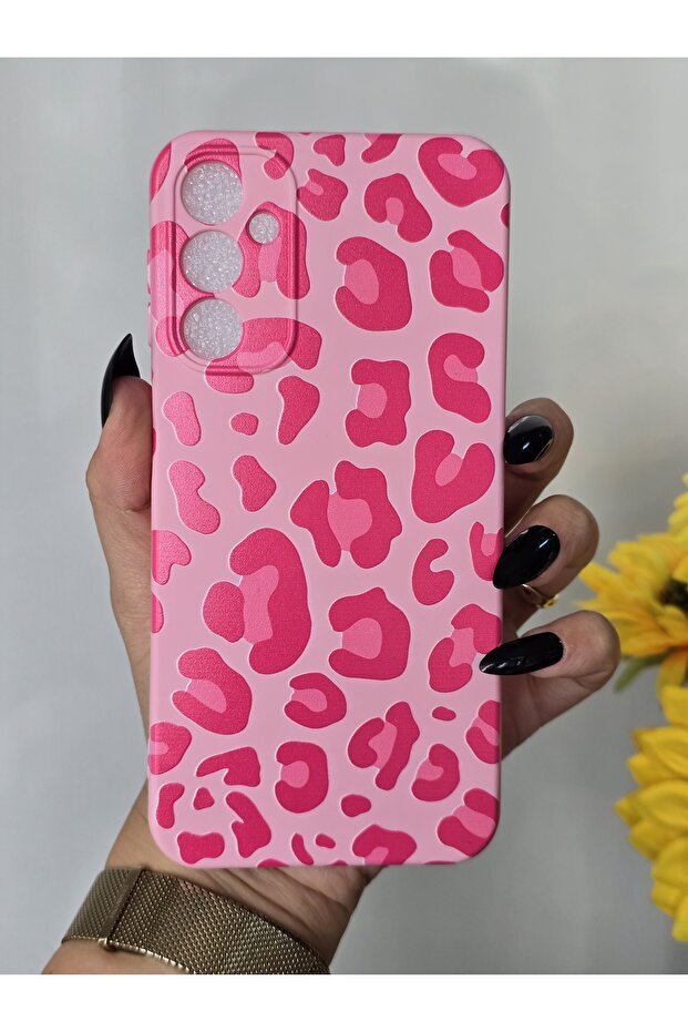 Samsung Galaxy A24 Compatible Velvet Inside Launch Leopard Printed Case - 2