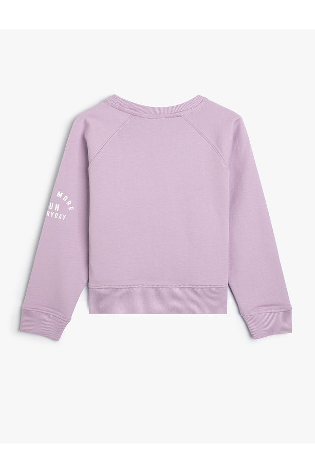 2'li Şort Sweatshirt Slogan Baskı Detaylı Pamuklu - 3