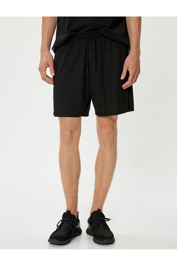 Spor Şort Basic Beli Bağcıklı Cep Detaylı - 3