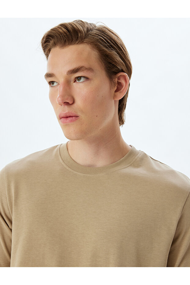 Basic T-Shirt Crew Neck Short Sleeve Cotton
