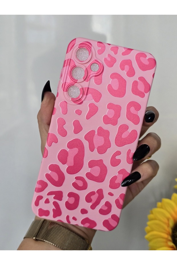 Samsung Galaxy A35 Compatible Velvet Inside Launch Leopard Printed Case - 3