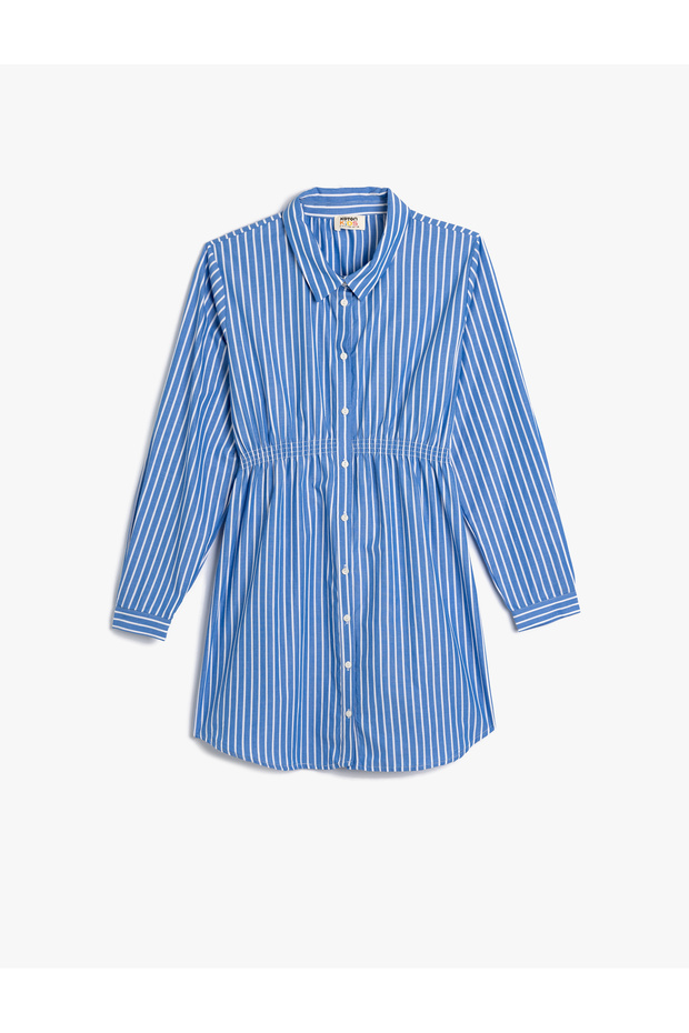 Girl's Dress 5Wkg80020Aw Navy Blue Striped