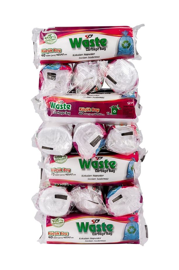 Küçük Boy Çöp Poşeti 40x47 Cm 25'li Rulo 1000 Adet - Dayanıklı Ve Pratik Kullanım - 5