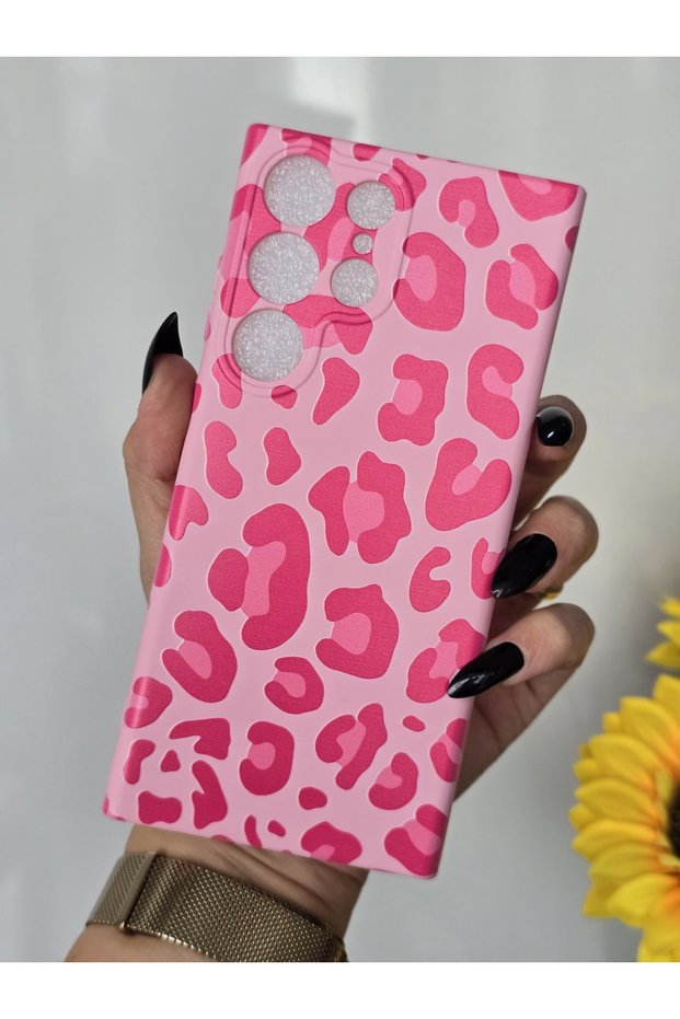 Samsung Galaxy S23 Ultra Compatible Velvet Inside Launch Leopard Printed Case