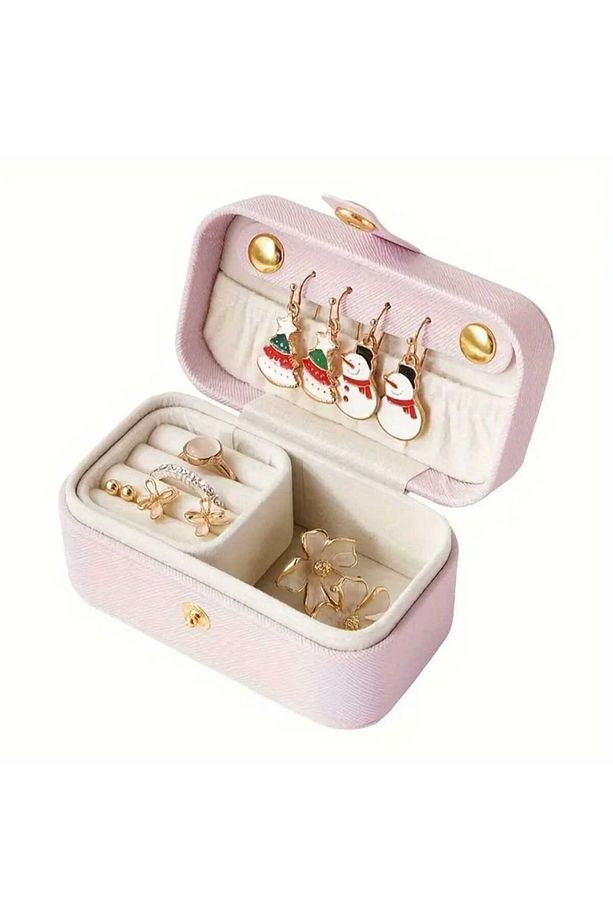 Mini Seyahat Boy Taşınabilir Takı Kutusu Ve Organizer - 1