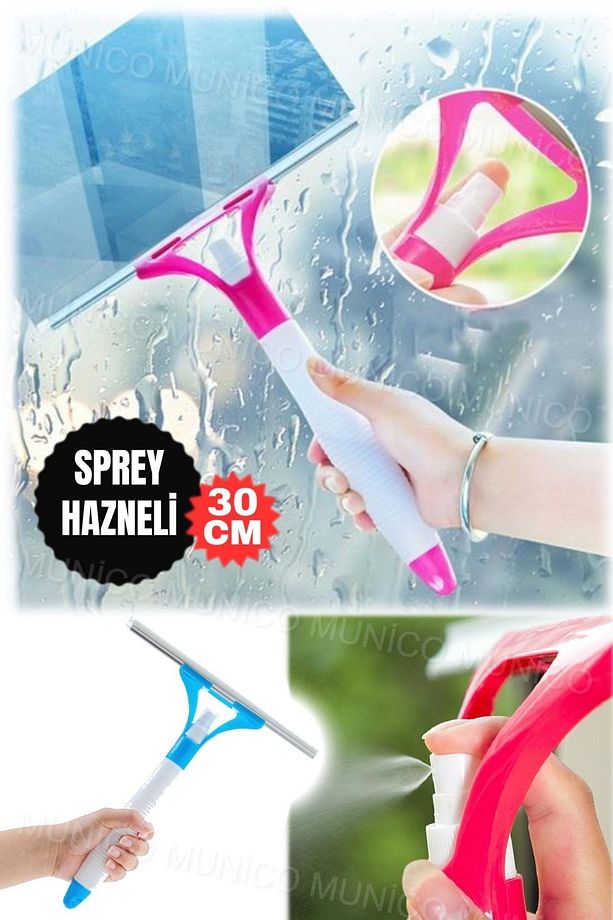Hazneli Cam Silme Aparatı - Kolay Kullanım ve Verimli Temizlik İçin Spreyli ve Yüksek Kaliteli - 8