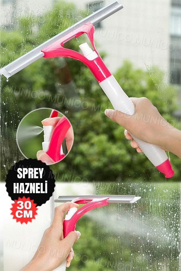 Hazneli Cam Silme Aparatı - Kolay Kullanım ve Verimli Temizlik İçin Spreyli ve Yüksek Kaliteli - 4