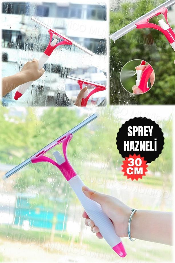 Hazneli Cam Silme Aparatı - Kolay Kullanım ve Verimli Temizlik İçin Spreyli ve Yüksek Kaliteli - 1