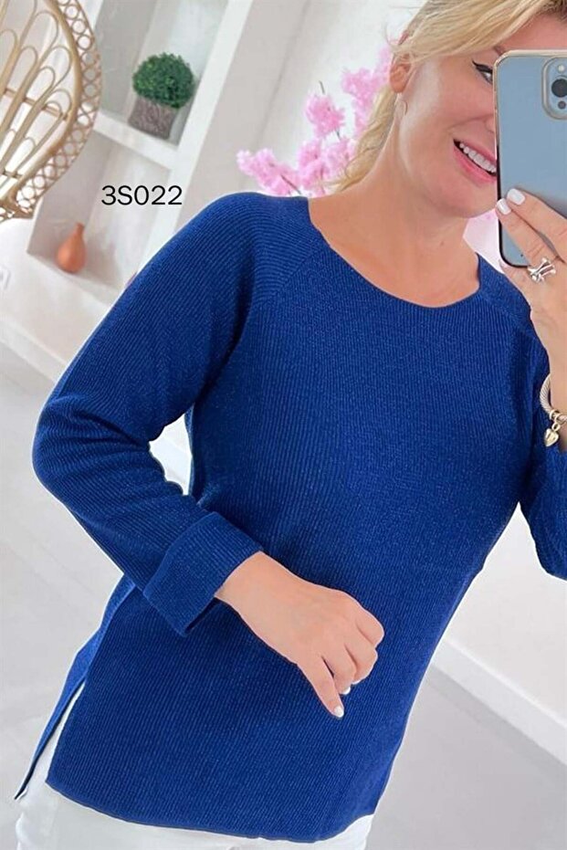 Double Sleeve Glitter Knitwear Blouse 3S022
