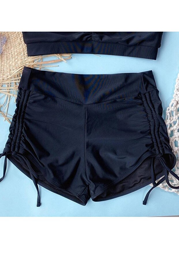 شورت سباحة برباط قابل للتعديل من الجانب - 4