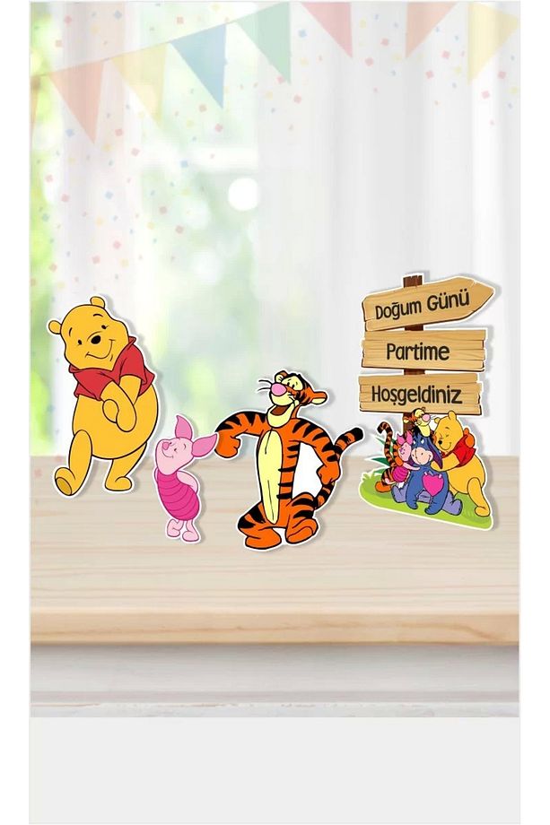 Winnie The Pooh Ayaklı Pano Seti ( Masa Üstü ) ** Kalın Kağıt - 1