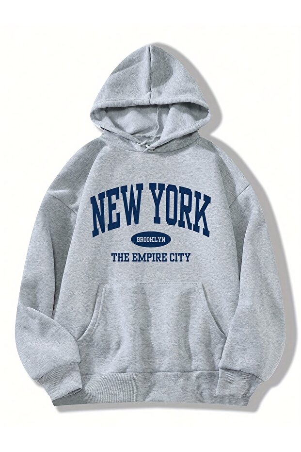 New York Printed Unisex Hooded Sweatshirt