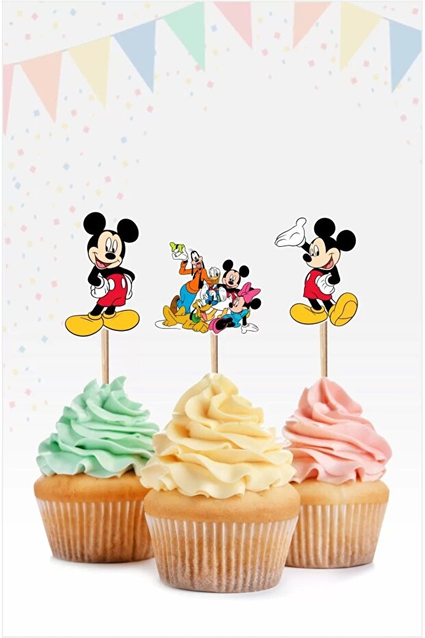 Mickey Mouse Cupcake Süsü *kalın Kağıt - 1