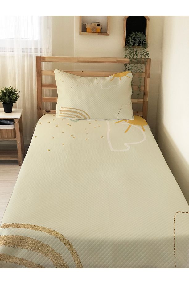 Modern Desen  Bebek Ve Çocuk Baskılı Tek Kişilik Pike Takımı 160x230 - 1