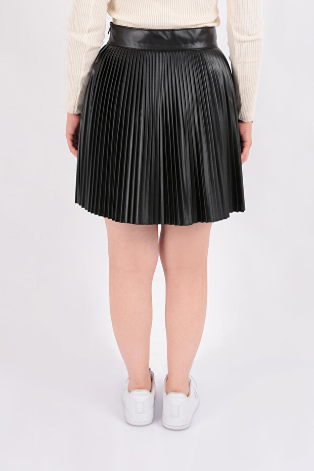 D7967 Piliseli Deri Etek - 4