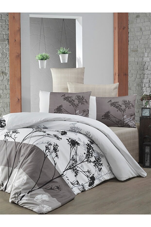Single Polycotton Duvet Cover Set (BELLEZZA BROWN)