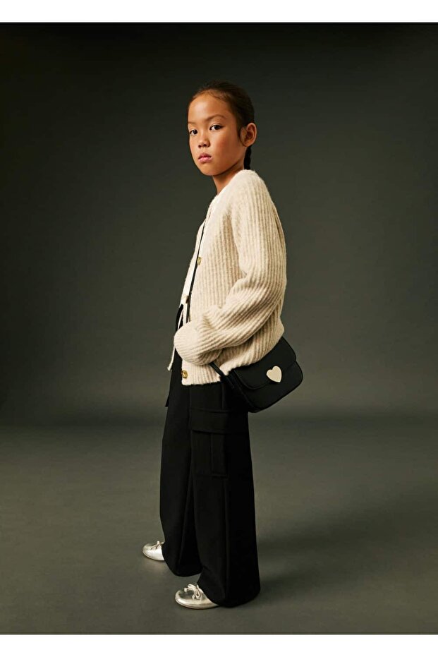 Dökümlü kargo pantolon - 5