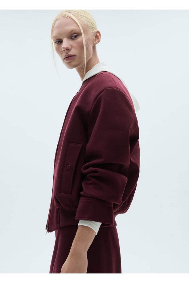 Cepli Yün Bomber Ceket - 1