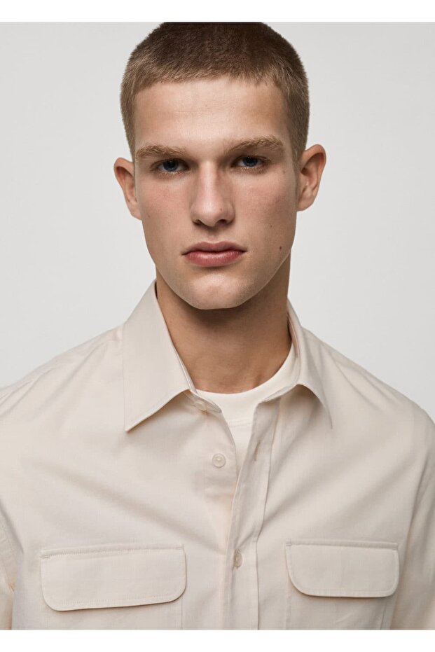 Cepli pamuklu gömlek ceket - 6