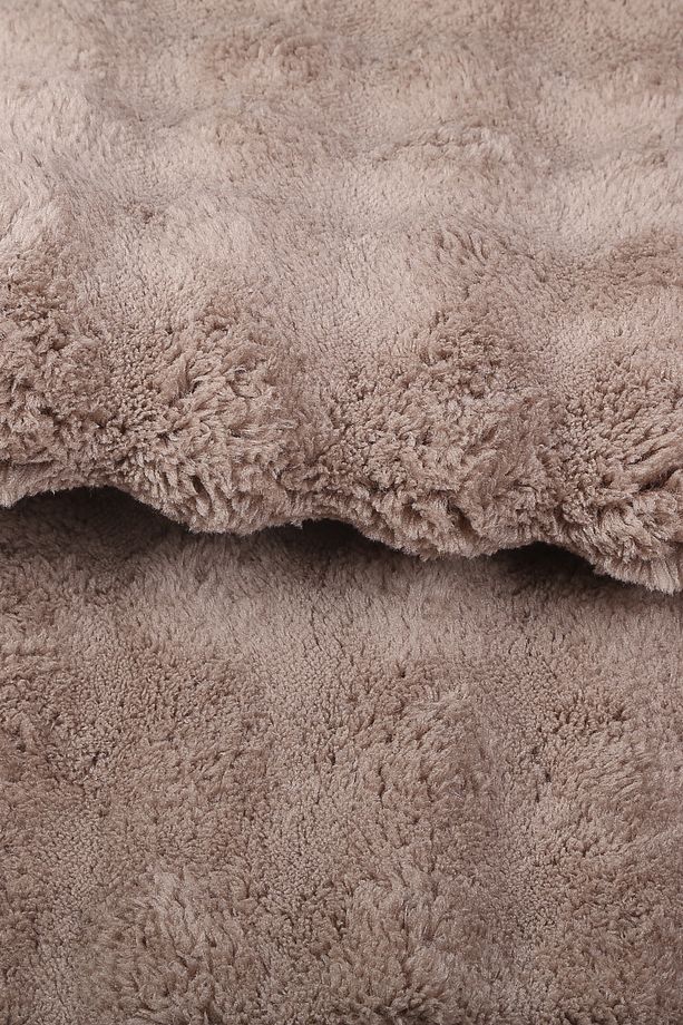 Bubble Kahve Kesme Peluş Yolluk Makinede Yıkanabilir Kaymaz Tabanlı Pofuduk Halı - 5