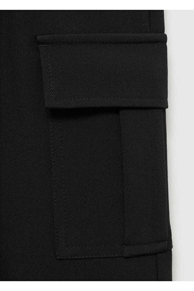 Dökümlü kargo pantolon - 4