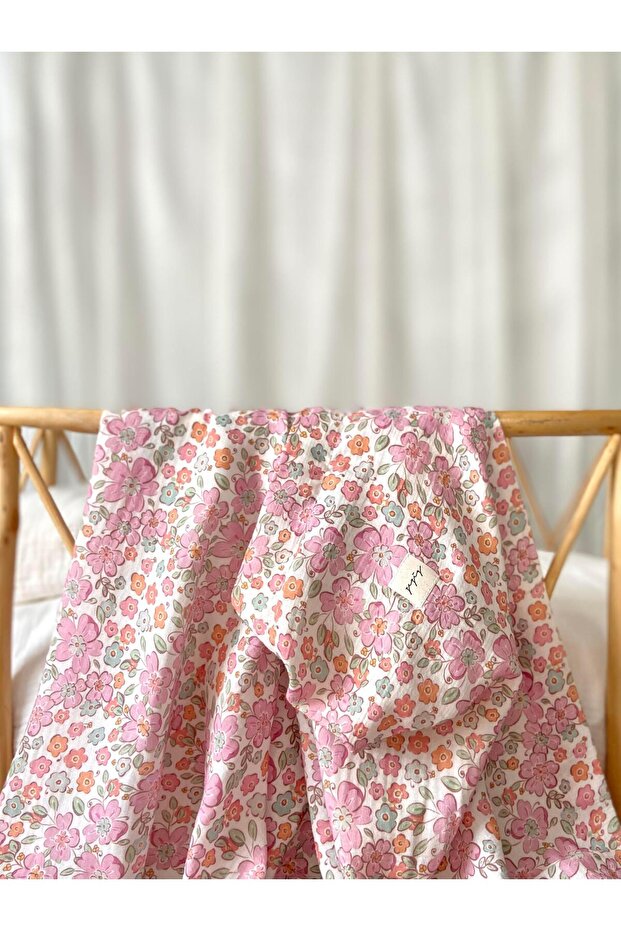 Mor Menekşe Müslin Örtü - 1