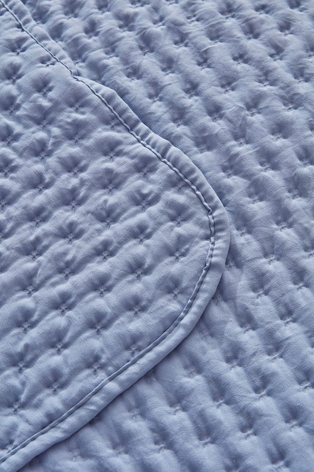 Breeze Soft Çift Kişilik Yatak Örtüsü İndigo - 5
