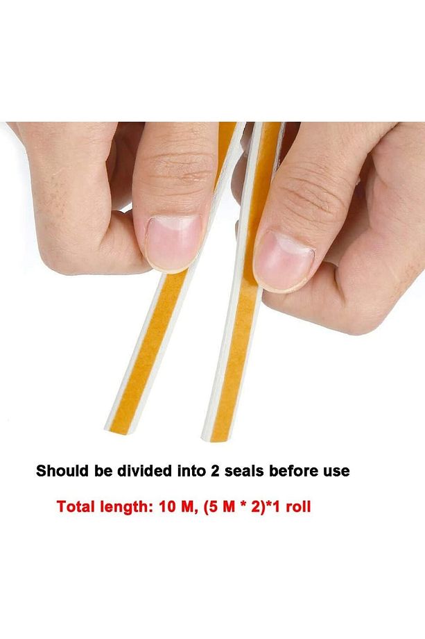 5 Mt Beyaz Kapı ve Pencere Rüzgar Yalıtım Fitili İzolasyon Bandı Kauçuk 2,5 x 2=5 mt(2li Fitil) - 3