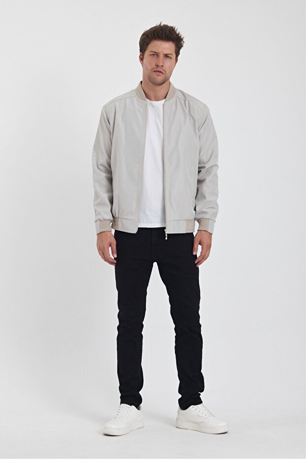 Men's Stone Color Seasonal Coat