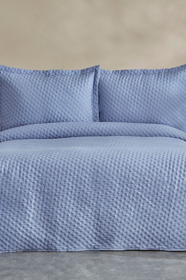 Breeze Soft Tek Kişilik Yatak Örtüsü İndigo - 1