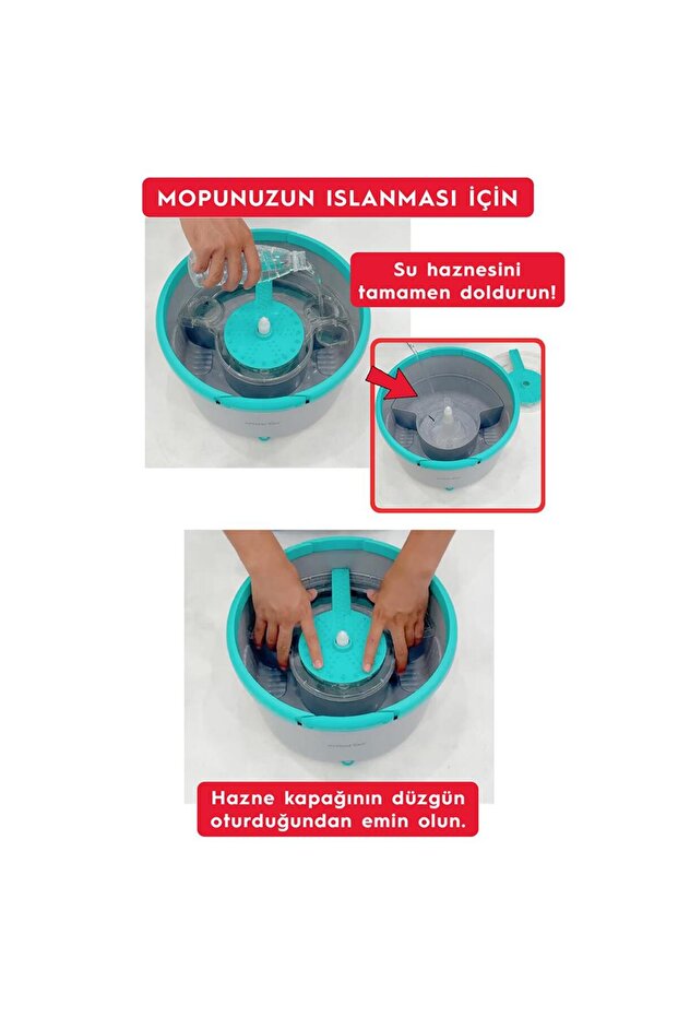 مجموعة التنظيف الأوتوماتيكية المسطحة Aqua - مع قطع الغيار، وميزة فصل المياه القذرة، وممسحة التطهير - 6