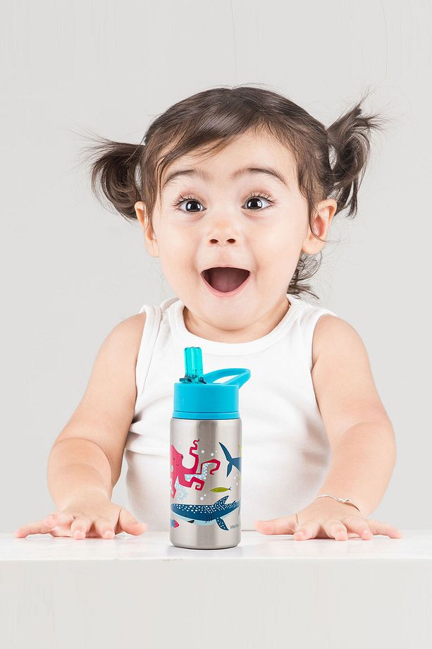 Paslanmaz Çelik Suluk 530 ml Köpek Balığı 3 Yaş - 3
