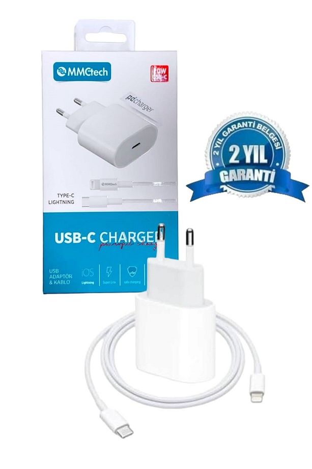 Yeni Nesil Iphone Uyumlu Type-c Girişli %100 20w Hızlı Şarj Adaptör Ve Kablo Set - 2