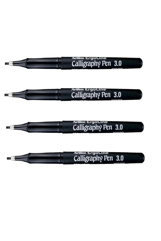 ARTLİNE ERGOLİNE CALLİGRAPHY PEN 3.0 BLACK ( 4 Adet ) - 1