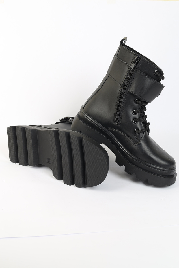 Unisex Sıcak Tutan Astarlı Chunky Kaymaz ve Rahat Taban  Çocuk Kışlık Bot Kışlık Çocuk Bot - 5