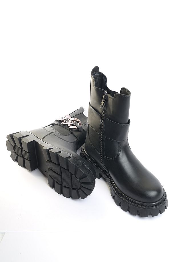 Unisex Sıcak Tutan Astarlı Chunky Kaymaz ve Rahat Taban  Çocuk Kışlık Bot Kışlık Çocuk Bot - 6