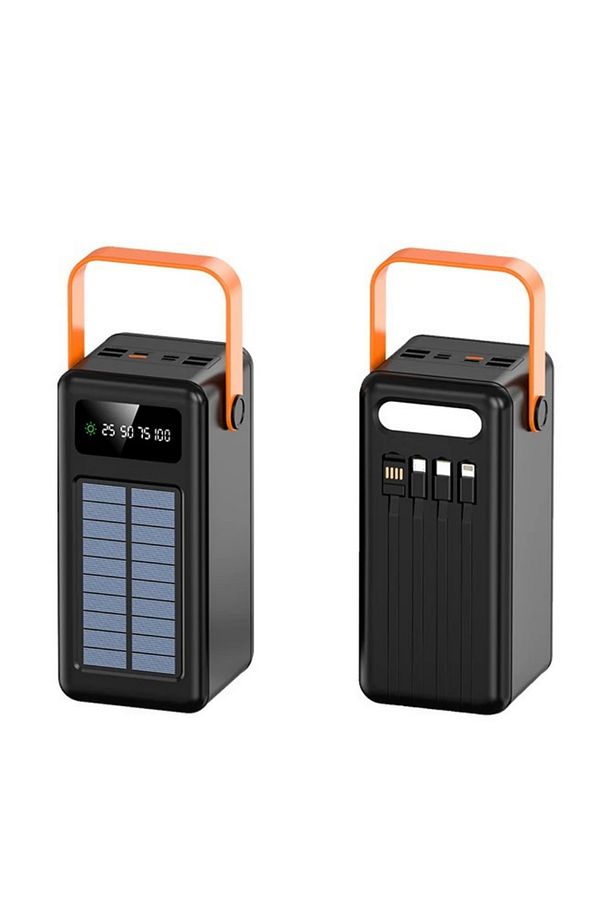 80.000 Mah Solar Kamp Işıklı Çoklu Kablolu 4x Usb 1x Type-c 1x Micro 1x Lightning Çıkışlı Powerbank - 6