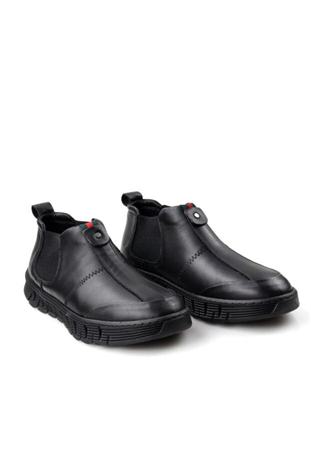 6320 Erkek Deri Lastikli Bot - 1