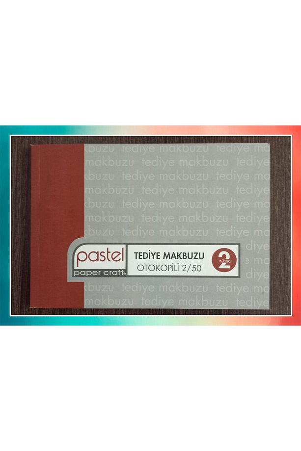 Tediye Makbuzu 2/50 (A5) Ölçüsü: 14x20 cm, Otokopili 1 Asıl 1 Suret 2 Nüsha 2 Adet - 1