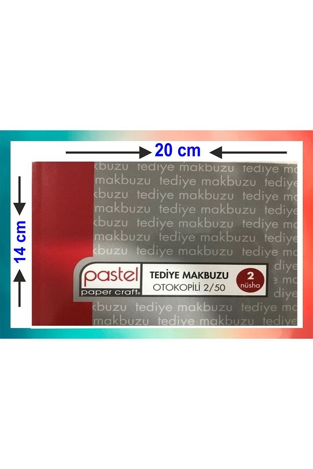 Tediye Makbuzu 2/50 (A5) Ölçüsü: 14x20 cm, Otokopili 1 Asıl 1 Suret 2 Nüsha 2 Adet - 4