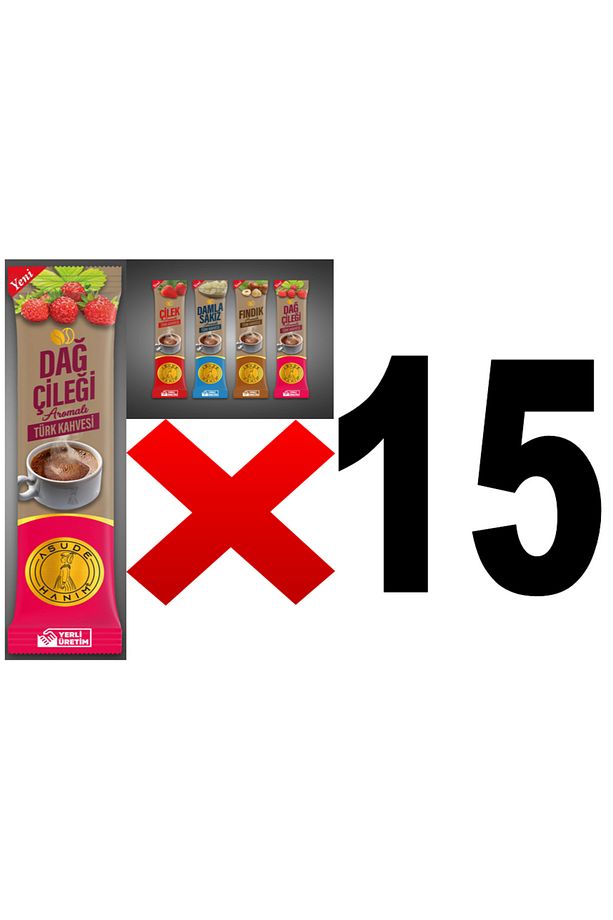 ASUDE HANIM DAĞ ÇİLEĞİ AROMALI TÜRK KAHVESİ 15 G STİCK * 15 ADET - 1