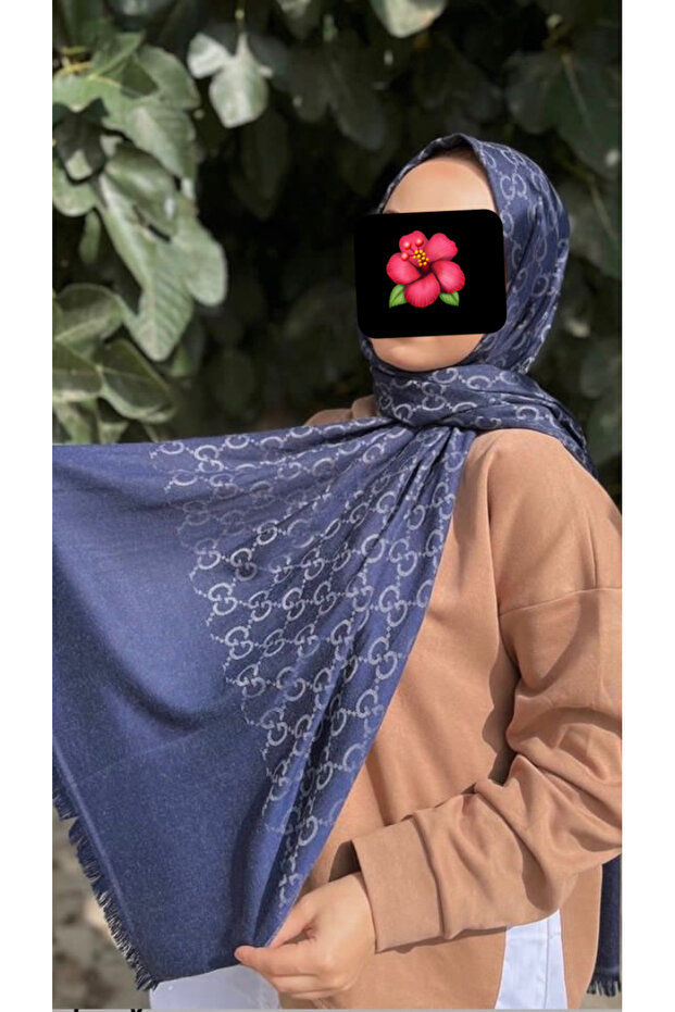 G Desen Yün İpek Şal Yerli Üretim - 1