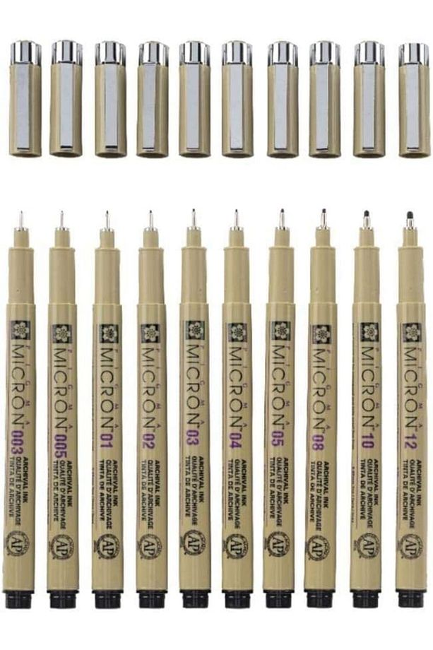 Pigma Micron 10'lu Teknik Çizim Kalemi / Bpoxsdk10a - 2